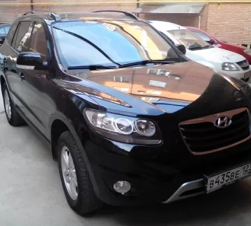 Купить Hyundai Santa Fe 2983 см3 АКПП (174 л.с.) Бензиновый в Краснодар: цвет Черный металлик Внедорожник 2011 года по цене 820000 рублей, объявление №1863 на сайте Авторынок23