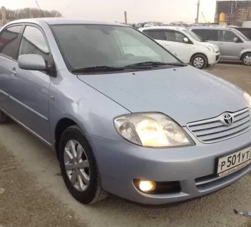 Купить Toyota Corolla. 1600 см3 АКПП (122 л.с.) Бензин инжектор в Новороссийск: цвет светло голубой Седан 2005 года по цене 395000 рублей, объявление №1090 на сайте Авторынок23