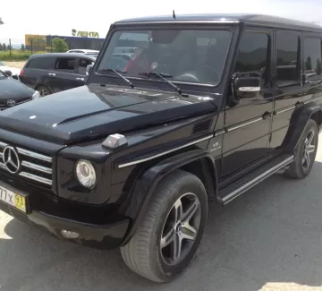 Купить Mercedes-Benz G-Wagen 5000 см3 АКПП (296 л.с.) Бензин инжектор в Анапа: цвет черный Внедорожник 2004 года по цене 2100000 рублей, объявление №1235 на сайте Авторынок23