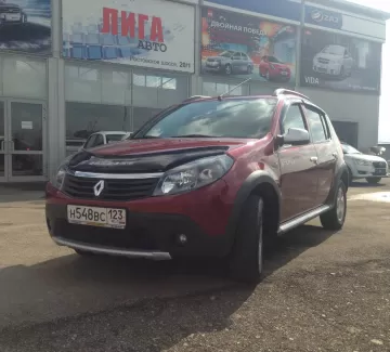 Купить Renault Sandero Stepway 1600 см3 МКПП (89 л.с.) Бензиновый в Краснодар: цвет Бордовый Хетчбэк 2012 года по цене 445000 рублей, объявление №3464 на сайте Авторынок23