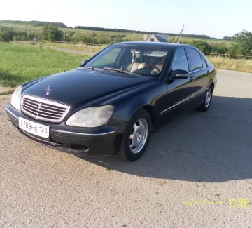 Купить Mercedes-Benz S500 Long 4966 см3 АКПП (306 л.с.) Бензин инжектор в Лабинск: цвет черный Седан 2000 года по цене 410000 рублей, объявление №13733 на сайте Авторынок23