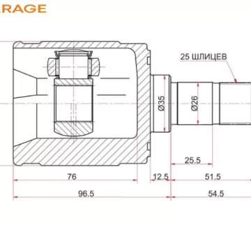 Шрус внутренний HONDA CIVIC ES 00-05 / FD 05-10 / Краснодар Шрус внутренний HONDA CIVIC ES 00-05 / FD 05-10 / Краснодар