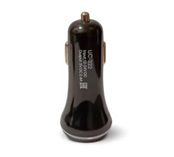 Автомобильное зарядное устройство USB (2 порта) AVS UC-322 (2,4А) (Black Edition) Краснодар