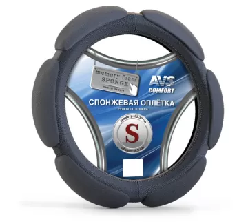Спонжевая оплетка на руль AVS SP-426S-B (S, черный) Краснодар Спонжевая оплетка на руль AVS SP-426S-B (S, черный) Краснодар