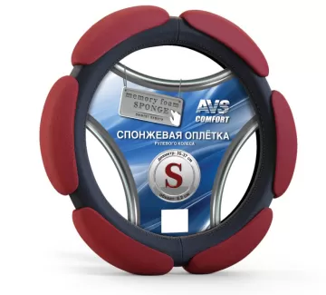 Спонжевая оплетка на руль AVS SP-426S-RD (S, красный) Краснодар Спонжевая оплетка на руль AVS SP-426S-RD (S, красный) Краснодар