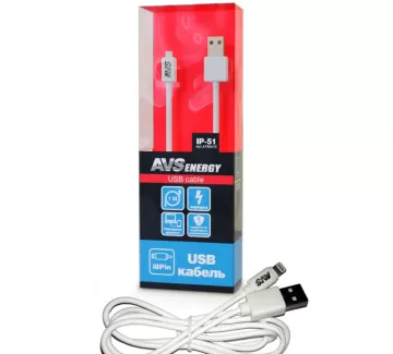 Кабель для iPhone 5/6/7/8/X (1м) AVS IP-51 Краснодар