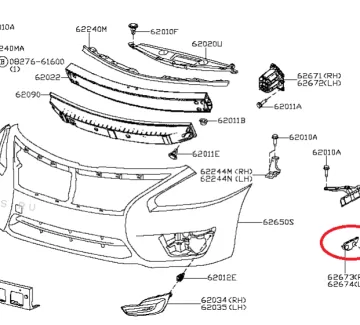 Крепление переднего бампера NISSAN TEANA 14- RH,LH Краснодар Крепление переднего бампера NISSAN TEANA 14- RH,LH Краснодар