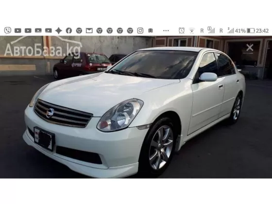Купить Nissan skyline 2500 см3 АКПП (215 л.с.) Бензин компрессор в сочи: цвет белый Седан 2001 года по цене 435000 рублей, объявление №19942 на сайте Авторынок23