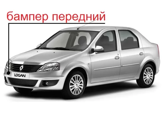 Бампер передний Renault Logan в цвет автомобиля (фаза2 до 2010 г.) Краснодар