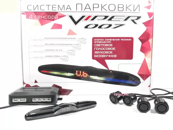 Парковочный радар VIPER 4 СТ 007 датчика черный Красноадр