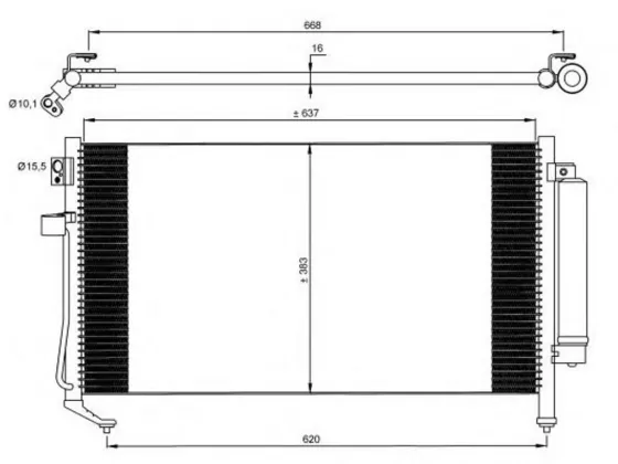 Радиатор кондиционера SUBARU FORESTER 2002-2007 Краснодар