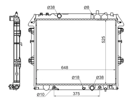 Радиатор TOYOTA HILUX / VIGO / FORTUNER 1KD / 2KD 2004-2014 Краснодар