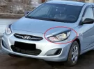 Реснички (накладки) на фары Hyundai Solaris 2010-2014 Кропоткин