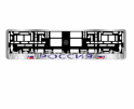 Рамка гос номера Россия (хром, синий) AVS RN-03 Краснодар